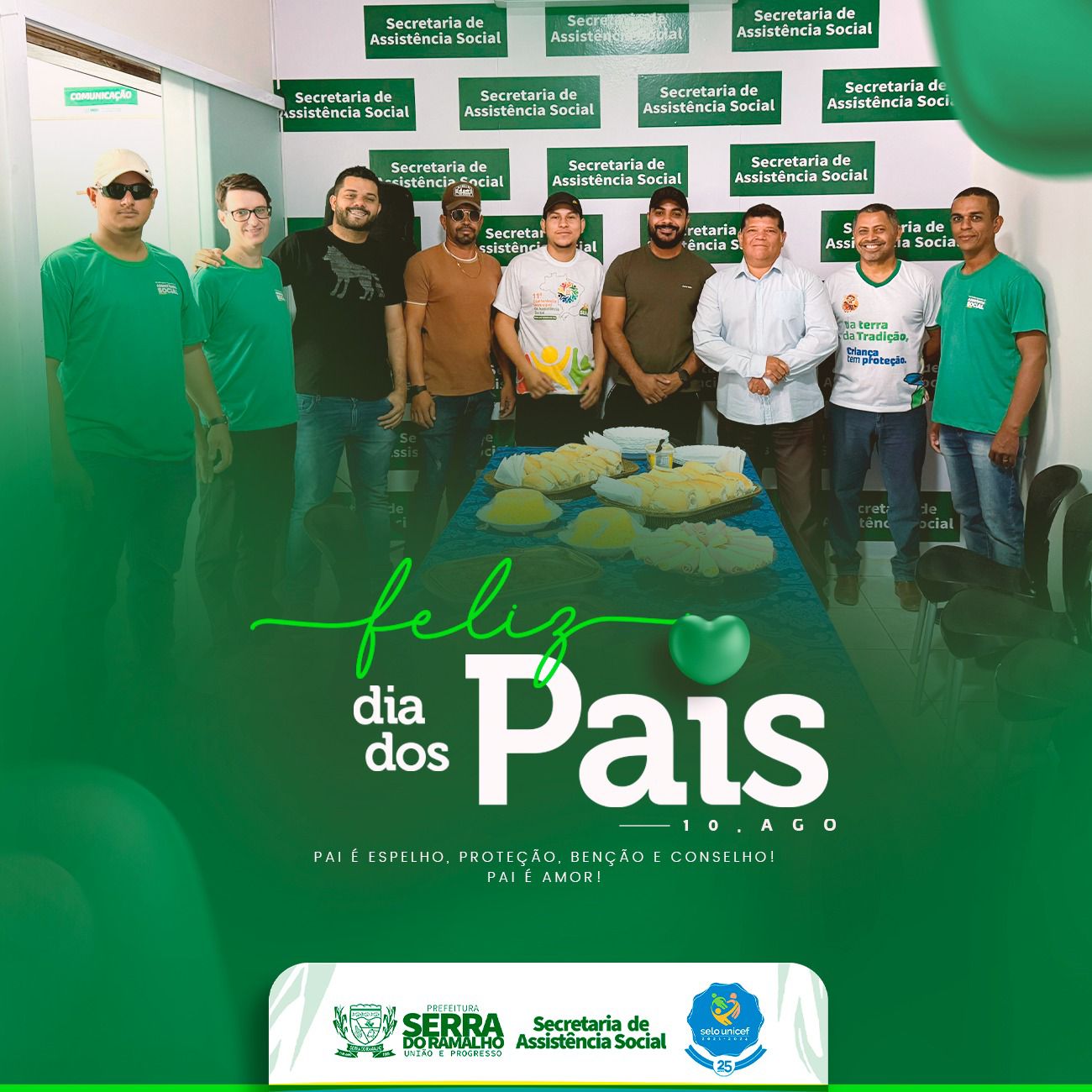 A Secretaria Municipal de Assistência Social Parabeniza a Todos os Pais
