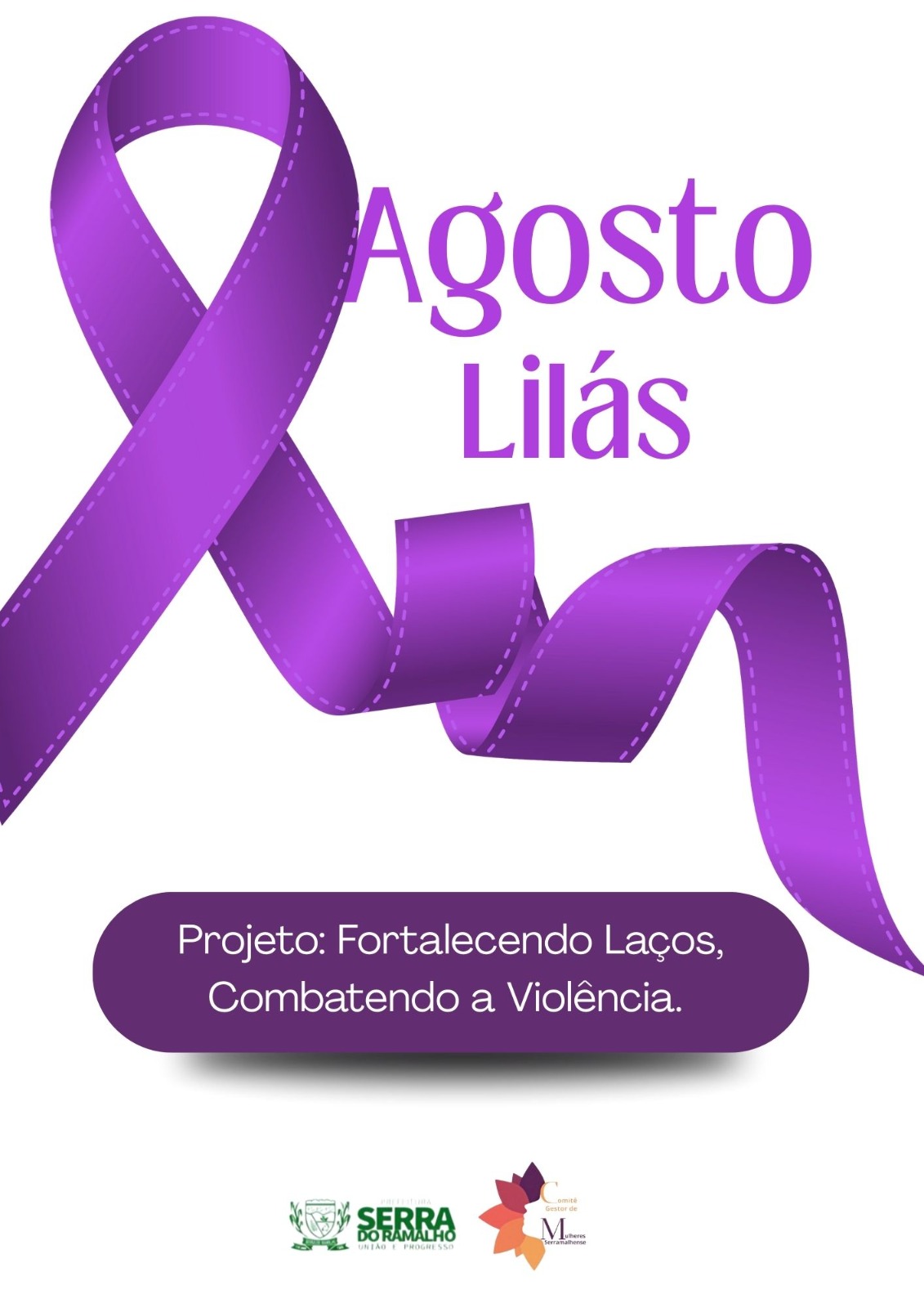 Lilás por Elas - Combate à Violência Contra a Mulher.