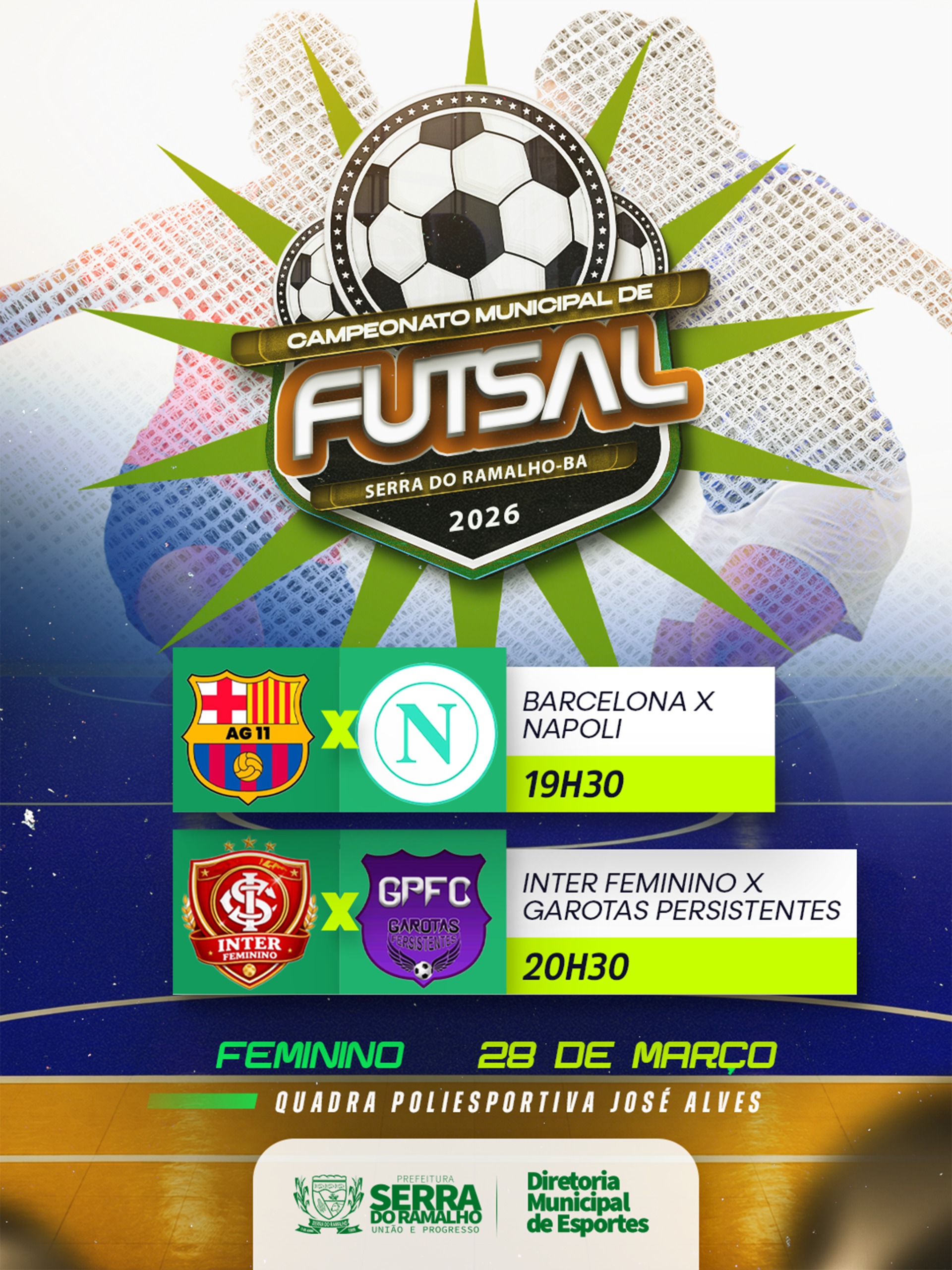 Campeonato Municipal de Futsal Feminino 2026 Tem Início Neste Sábado (28)