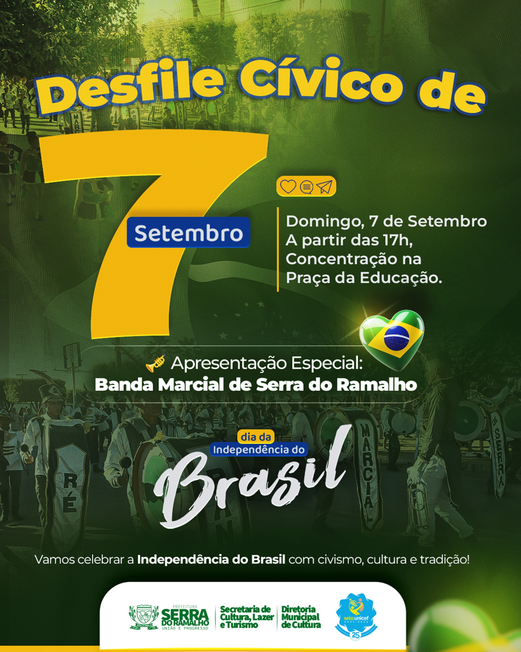 Liberdade e Orgulho: Desfile Cívico do 7 de Setembro!