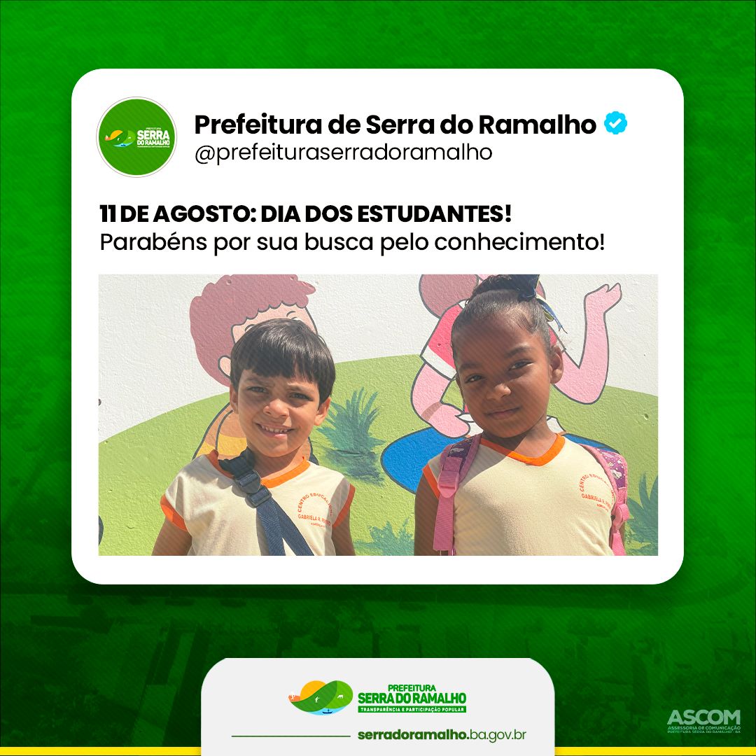 Hoje é dia do estudante, do garçom e do advogado!