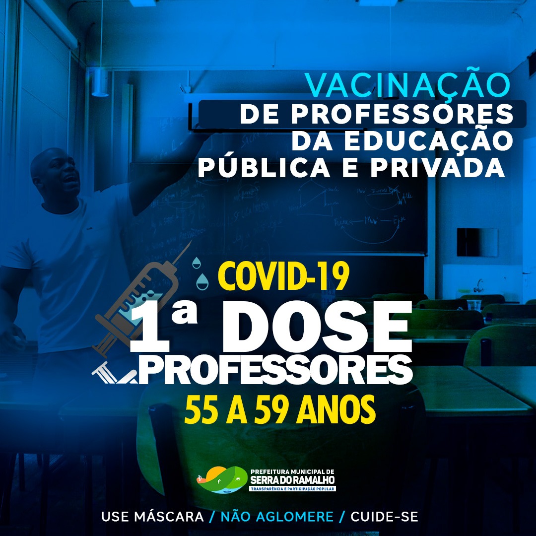 Vacinação de Professores da Educação Pública e Privada Covid-19, 27 de abril de 2021.