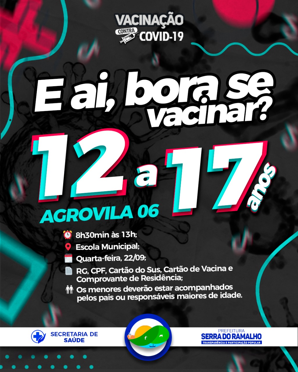 AGORA VAI! A CIB (Comissão Intergestores Bipartite) da Bahia, autorizou a vacinação de adolescentes de 12 a 17 anos independente de terem ou não comorbidades. A organização é uma instância deliberativa do SUS e é composta por representantes de todos os