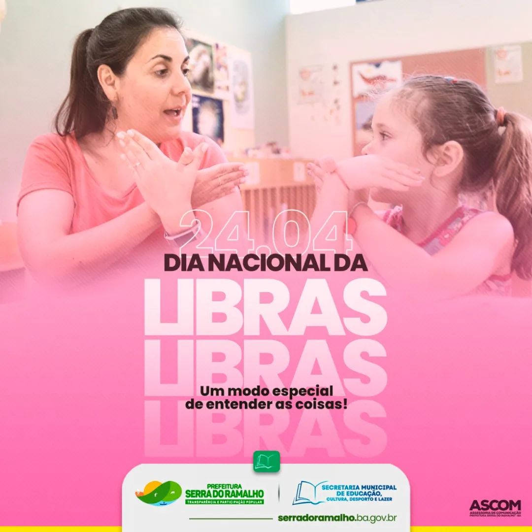 A LIBRAS é nossa segunda língua oficial, e a língua oficial das pessoas com deficiência auditiva do Brasil.