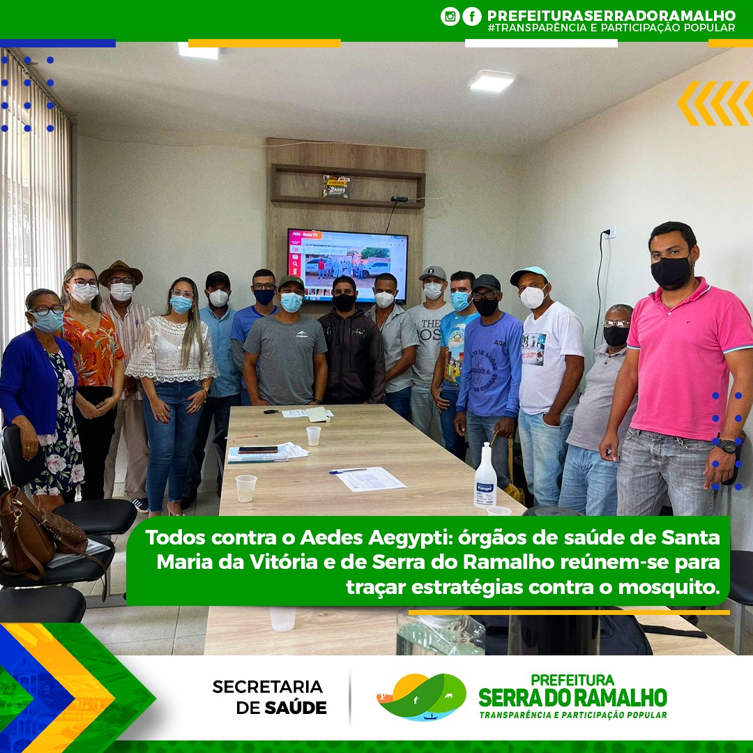 Nesta manhã, a equipe da Base Regional de Santa Maria da Vitória, junto à Secretaria de Saúde de Serra do Ramalho, do Coordenador da Vigilância Epidemiológica, Pedro Hilário, reuniram-se no município de Serra do Ramalho.
