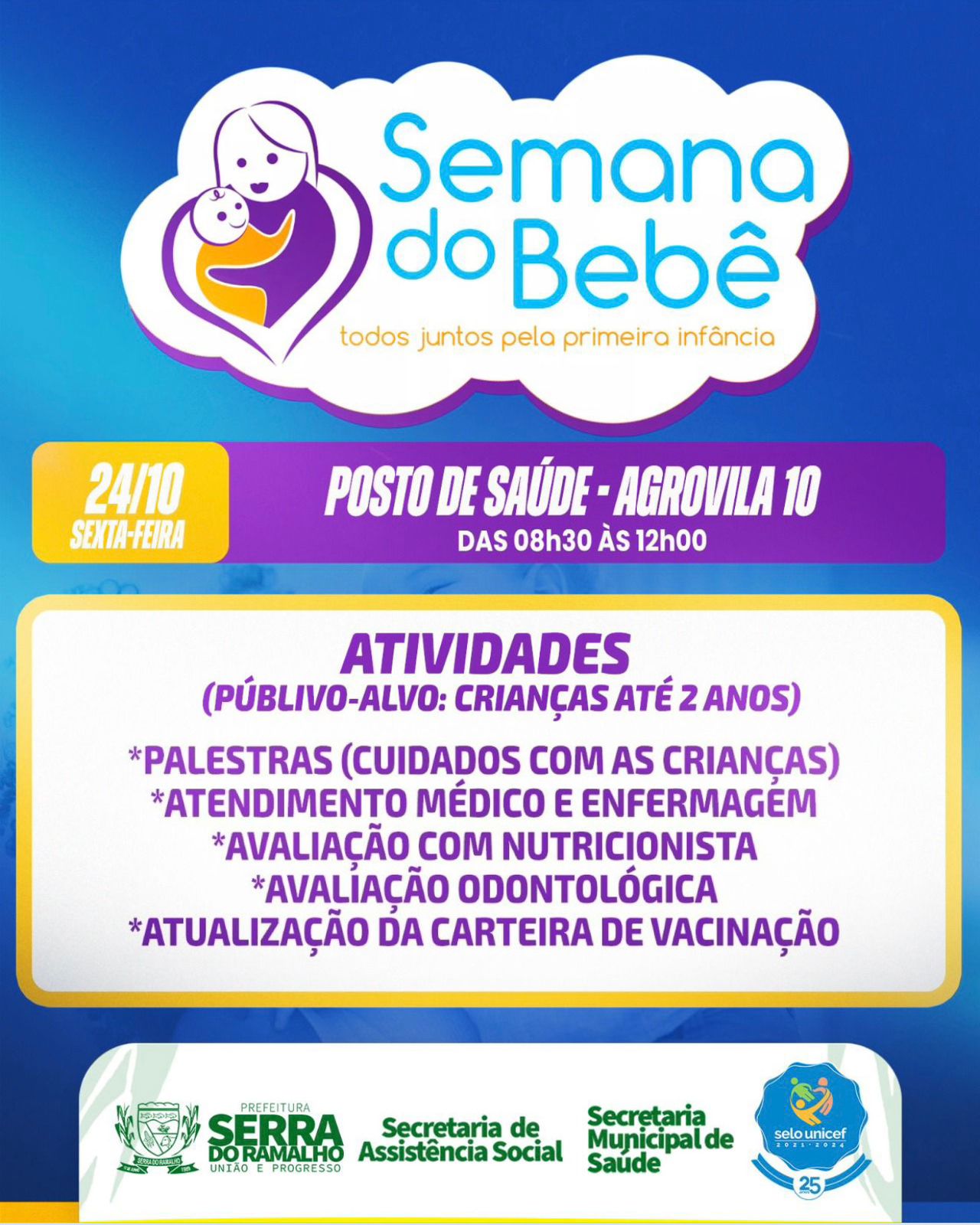 Semana do Bebê chega ao fim com ações especiais na Agrovila 10