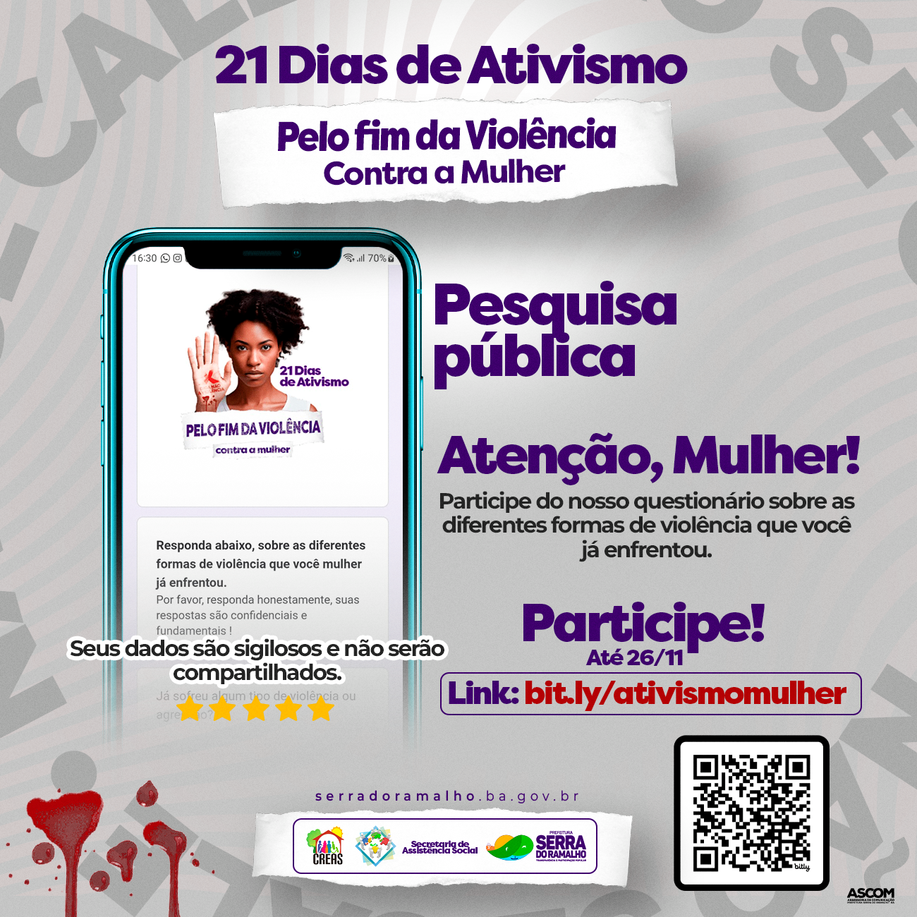 Questionario participativo - 21 Dias de Ativismo pelo Fim da Violência contra a Mulher