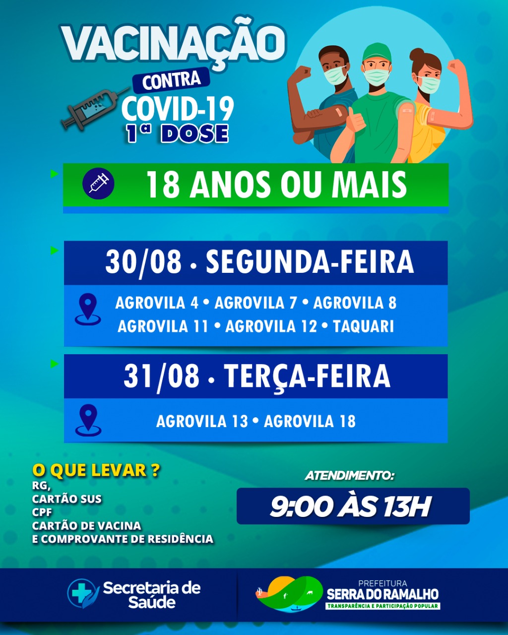 Atenção jovem de Serra do Ramalho! Chegou o momento dos novinhos serramalhenses tomarem a primeira dose. Você, que nasceu a partir de 2003, fica ligado na programação: