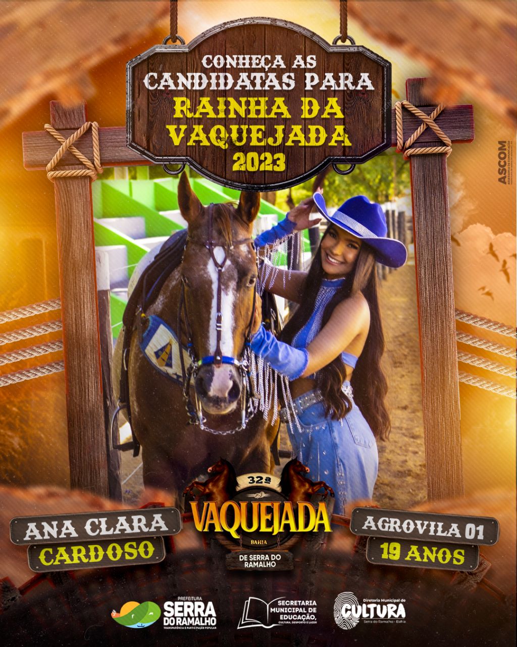 Conheça Ana Clara Cardoso, nossa candidata n° 03 do 22° Concurso da Rainha da Vaquejada de Serra do Ramalho!