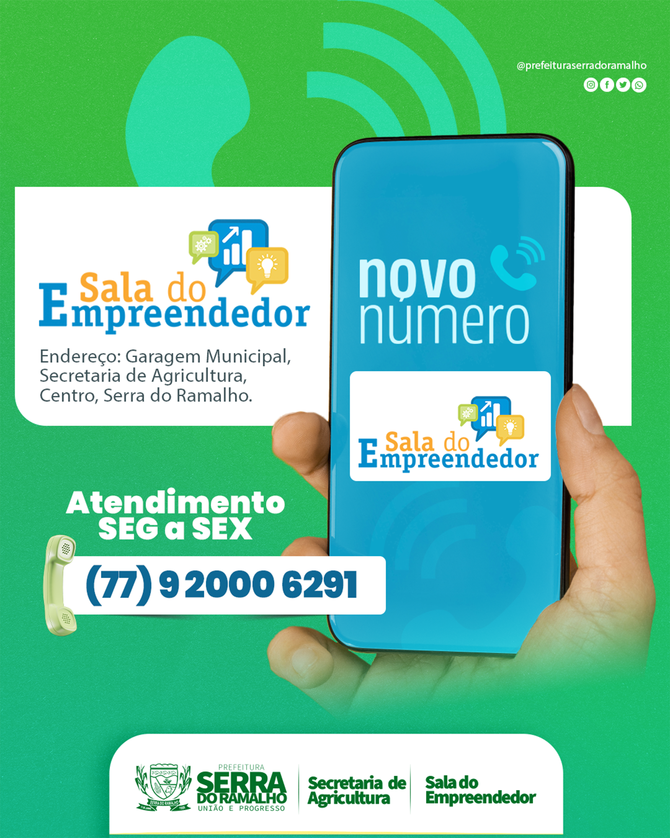 A Sala do Empreendedor está com novo número de atendimento