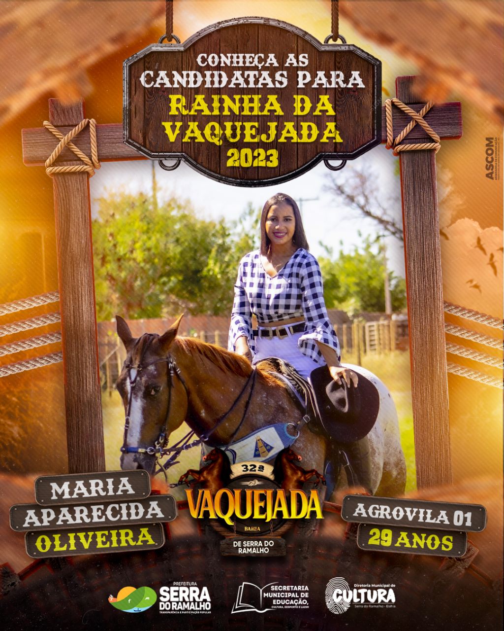 Conheça Maria Aparecida Oliveira, nossa candidata n° 04 do 22° Concurso da Rainha da Vaquejada de Serra do Ramalho!