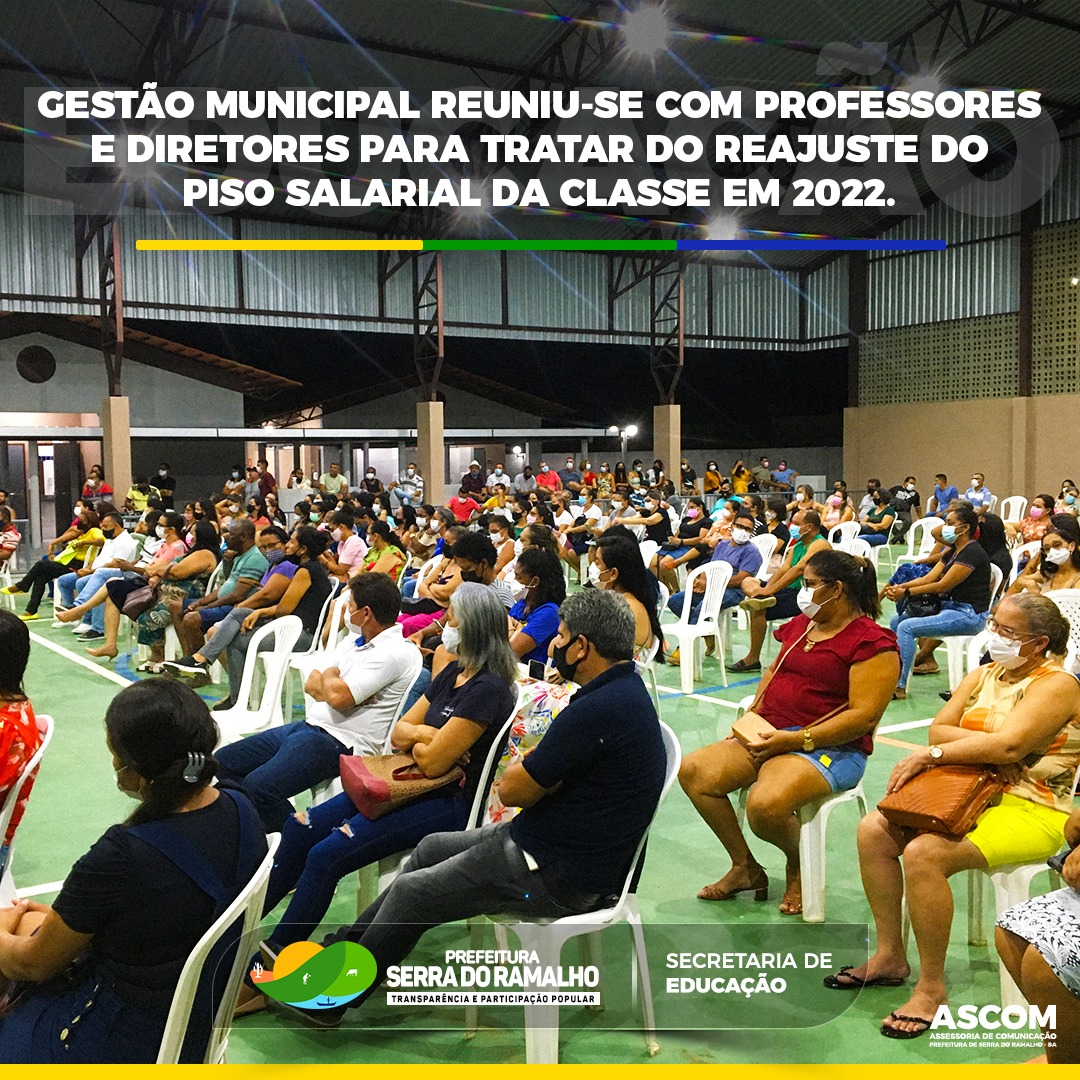 Nesta última quinta-feira, dia 17/02, foi promovida uma reunião com os (as) Professores (as) e Diretores (as) das escolas de Serra do Ramalho.