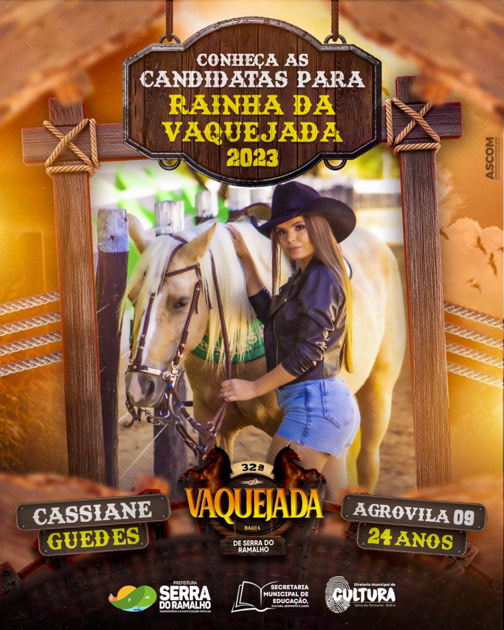 Conheça Cassiane Guedes, nossa candidata n° 05 do 22° Concurso da Rainha da Vaquejada de Serra do Ramalho!