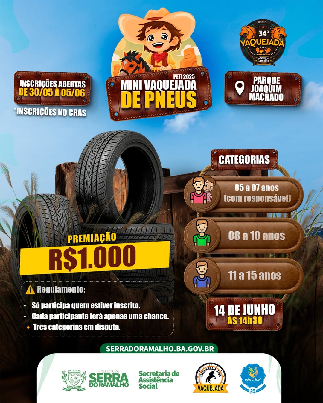 Mini Vaquejada de Pneus PETI 2025