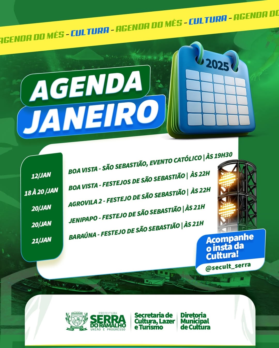 Janeiro será um mês de fé, cultura e celebração em Serra do Ramalho!