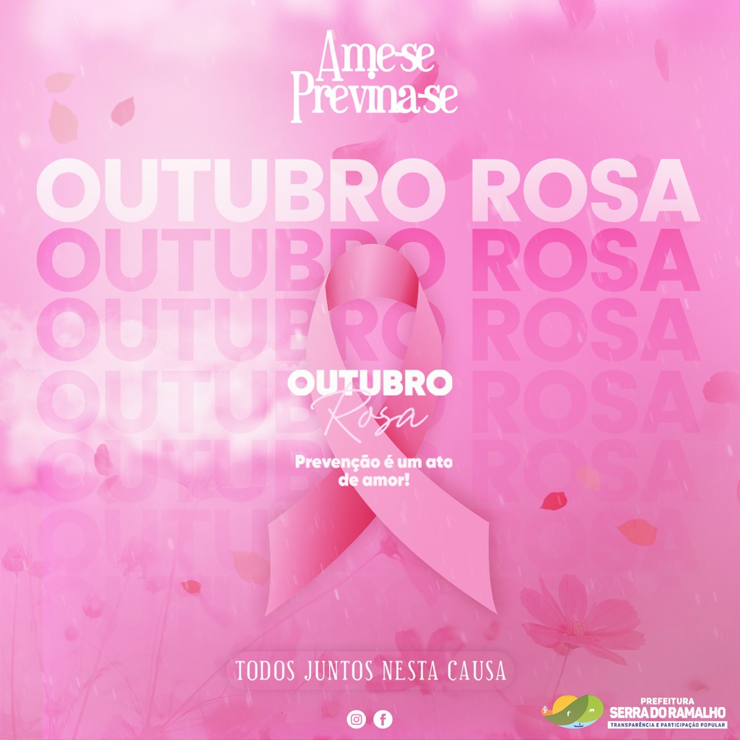 Neste mês estaremos juntos na prevenção contra o câncer de mama.