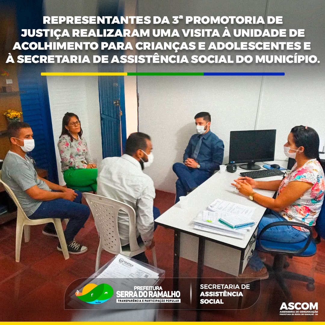 Representantes da 3ª promotoria de Justiça realizaram uma visita às unidades de Acolhimento para Menores e de Assistência Social do município.
