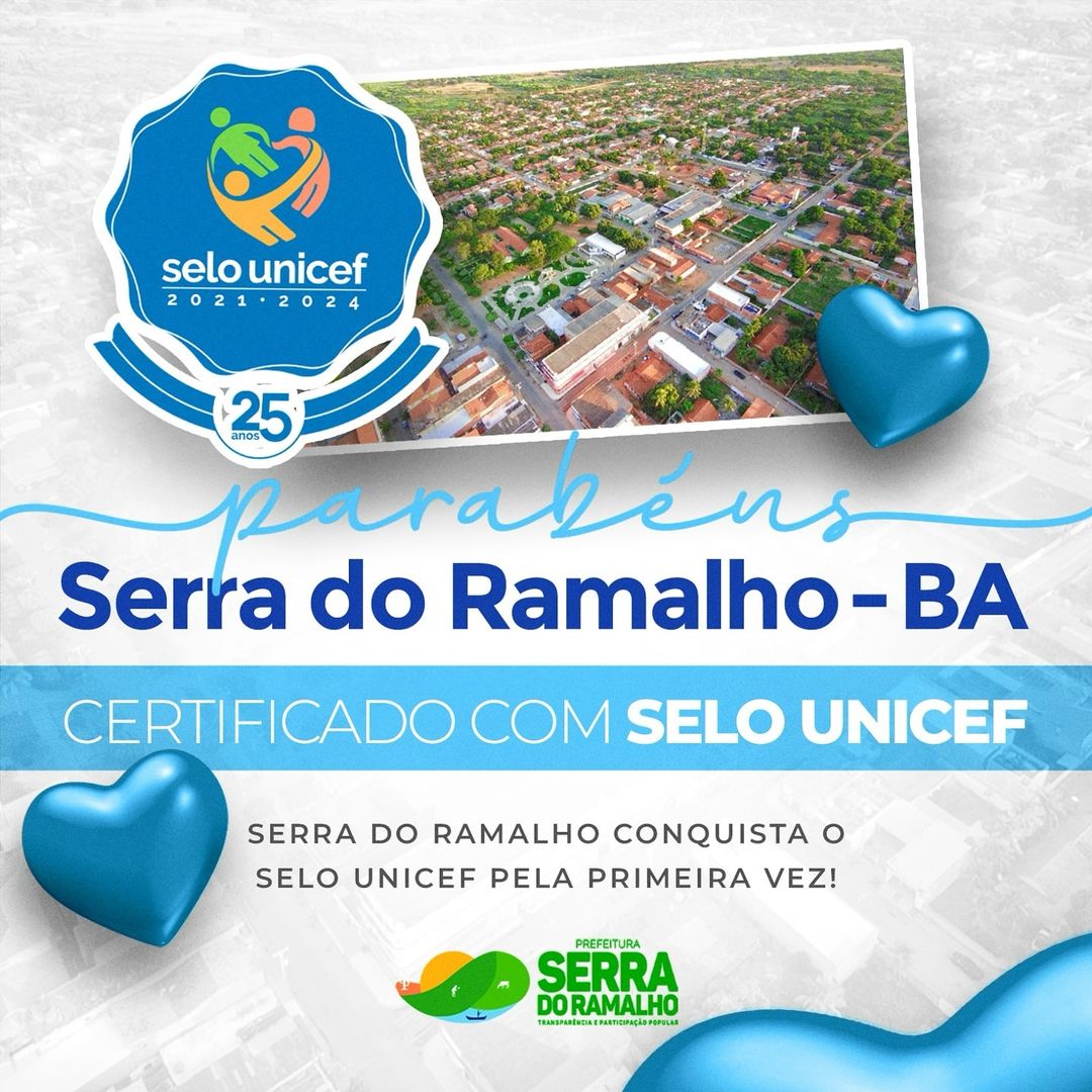 Serra do Ramalho Certificado com Selo UNICEF