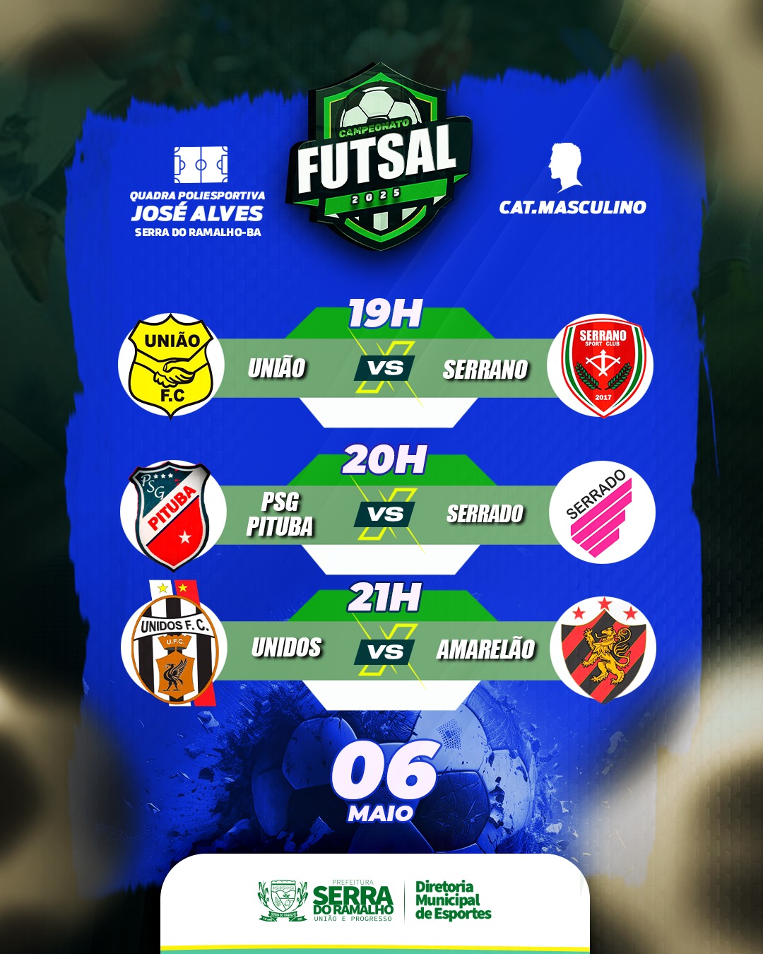 É dia de futsal em Serra do Ramalho!