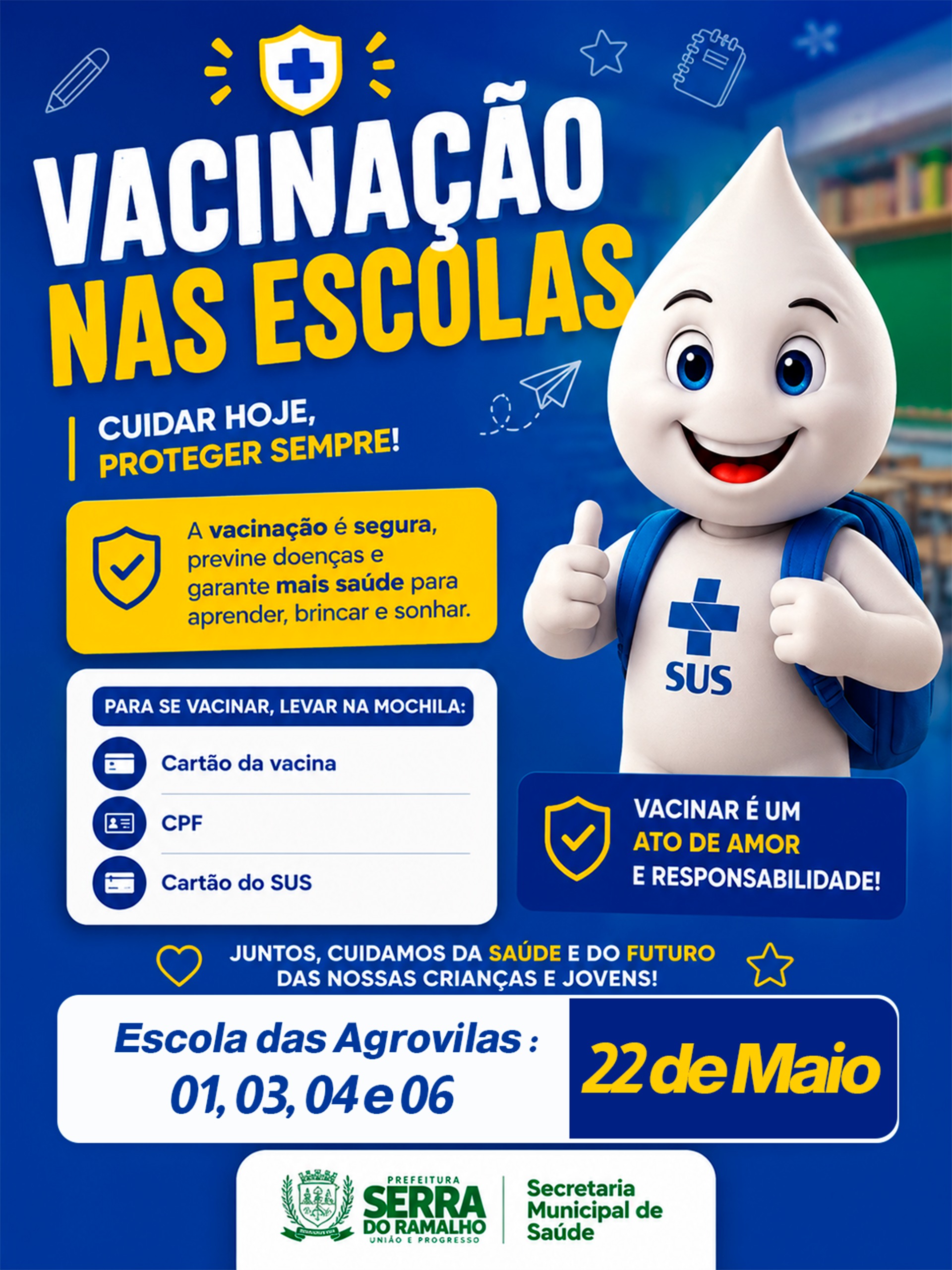 Vacinação nas Escolas Reforça Cuidado com a Saúde de Crianças e Adolescentes em Serra do Ramalho