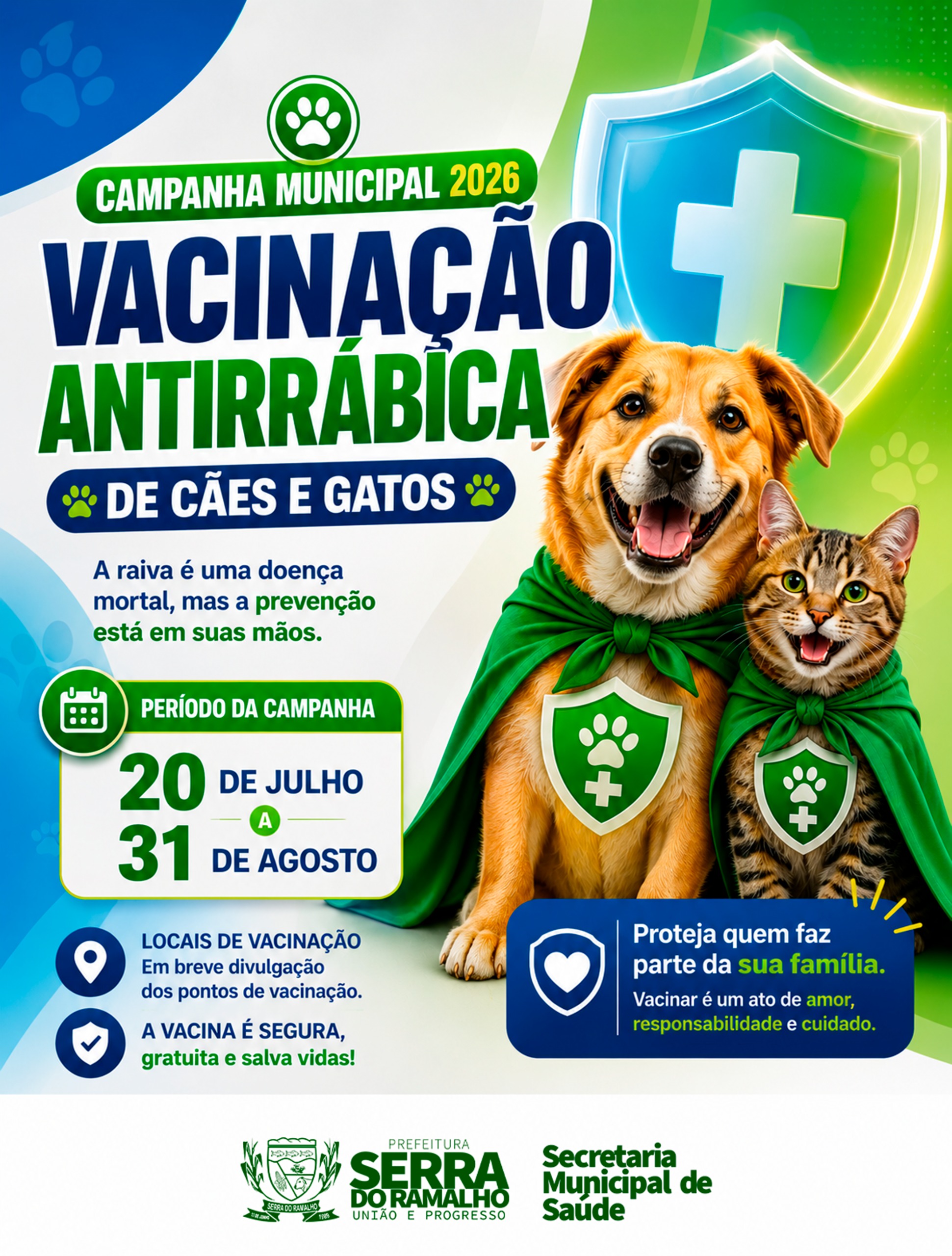A Campanha de Vacinação Antirrábica Está Chegando em Serra do Ramalho