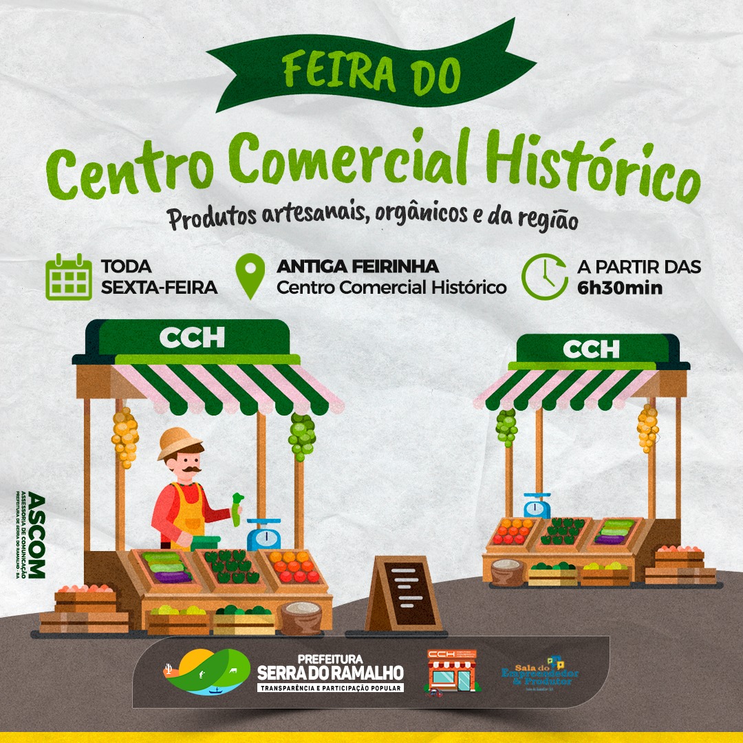 Sexta-feira é dia de compras com qualidade e bom preço na Feira do CCH!!!