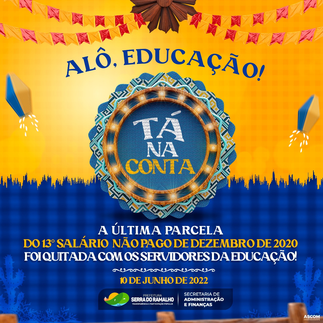 Tá na conta! Já foi pago os últimos 50% do 13° salário de dezembro de 2020 ao 7° grupo dos que não haviam sido pagos.