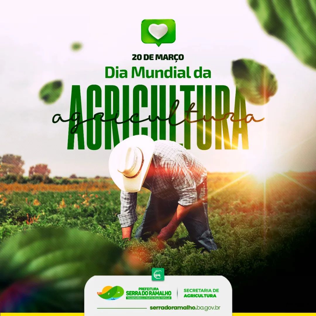 Secretaria de Agricultura, parabeniza a todos (as) agricultores (as) que alimentam e transformam vidas em nosso município.