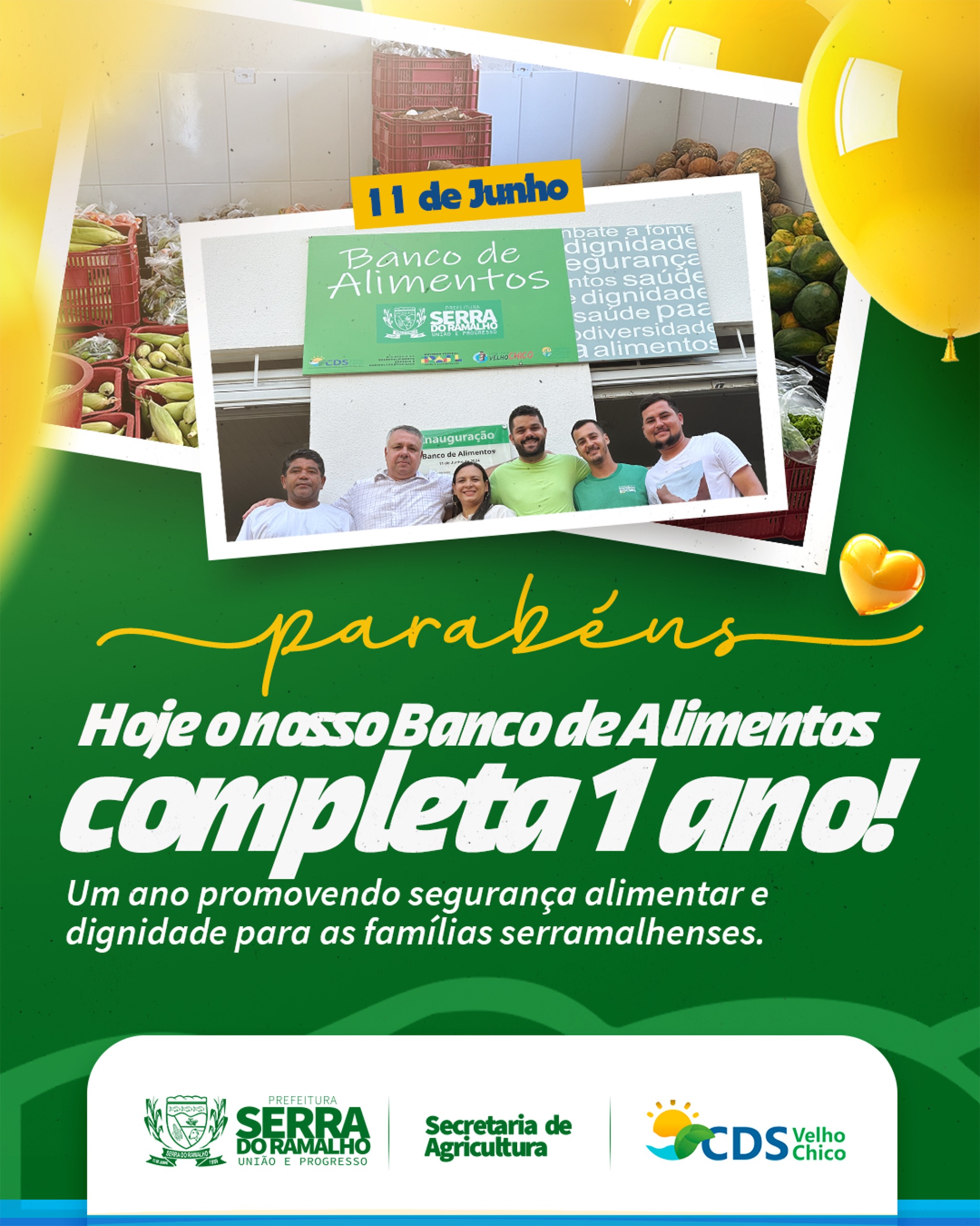 Banco de Alimentos de Serra do Ramalho Celebra 1 Ano Promovendo Segurança Alimentar e Solidariedade