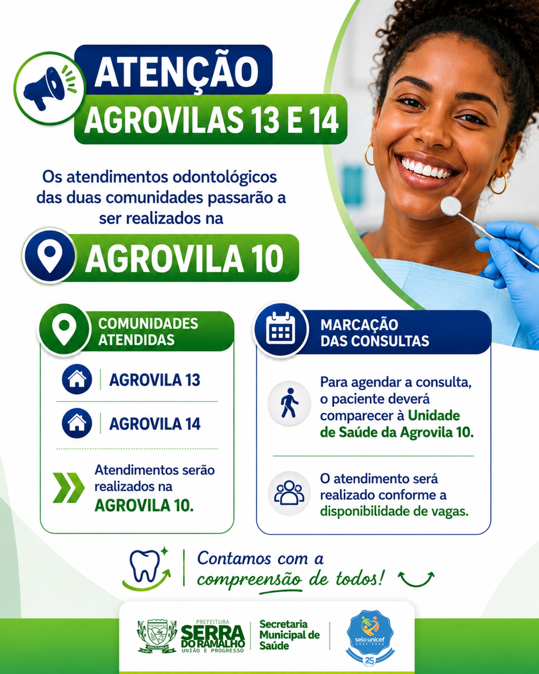 Atendimentos Odontológicos das Agrovilas 13 e 14 Passam a Ser Realizados na Agrovila 10