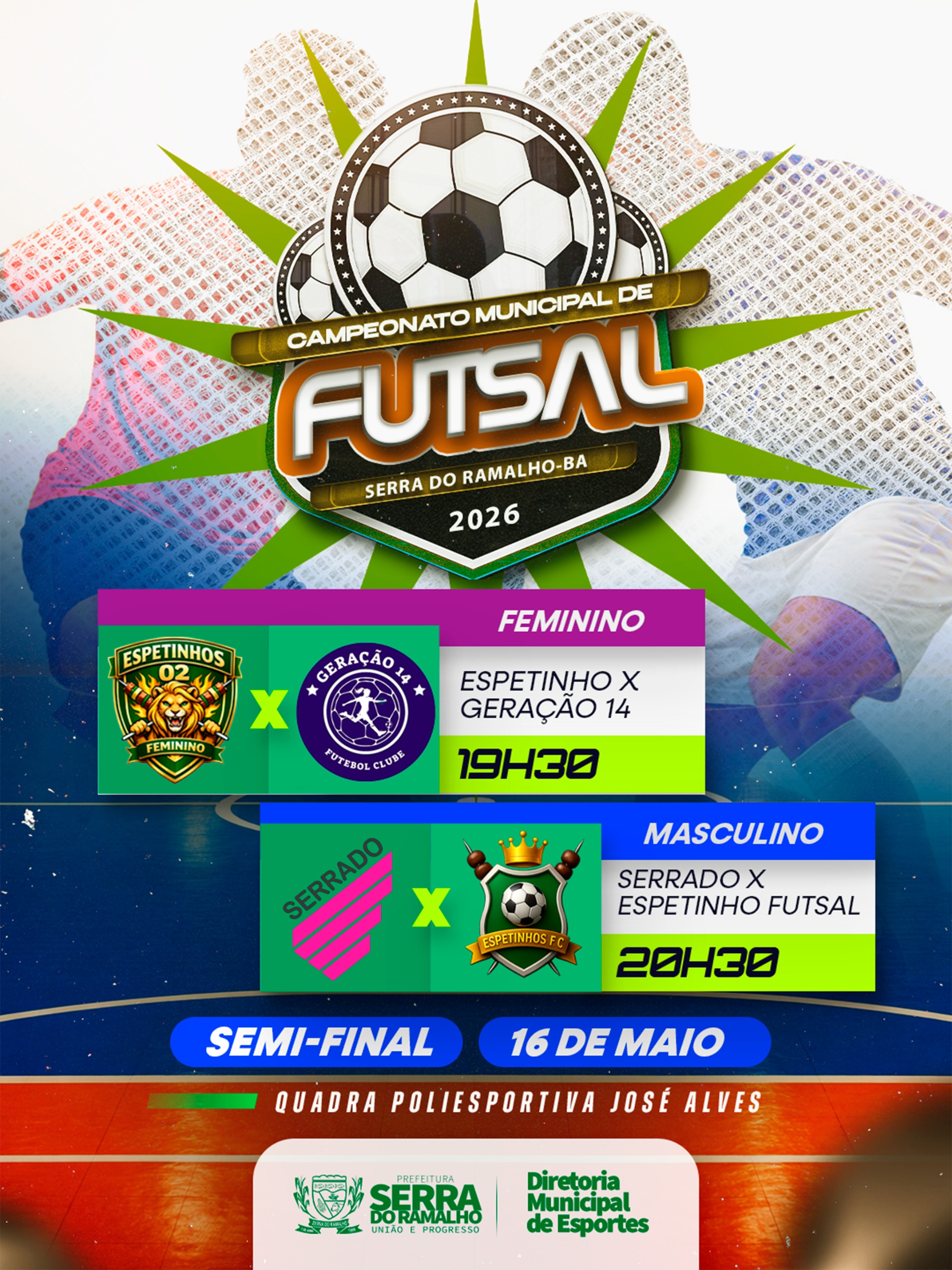 Campeonato Municipal de Futsal 2026 Chega às Semifinais Neste Sábado (16)