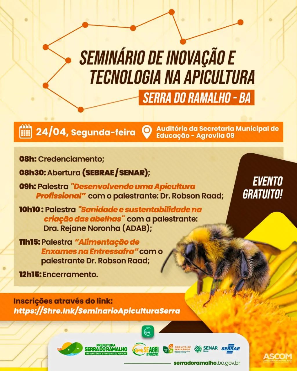 Vem aí o Seminário de Inovação e Tecnologia na Apicultura!