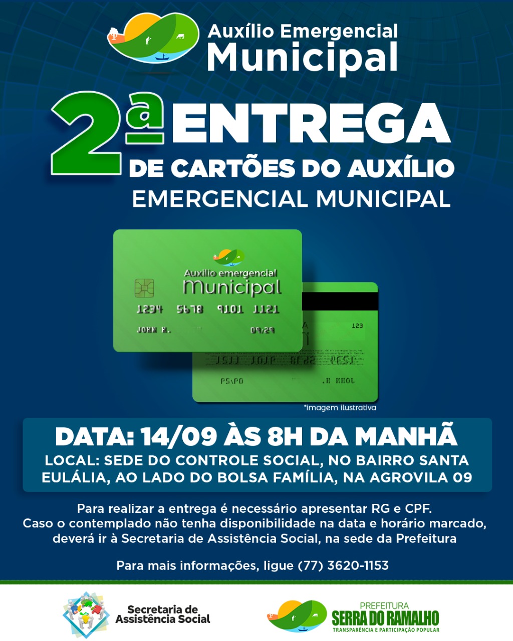 Segunda etapa de entrega de cartões do Auxílio Emergencial Municipal de Serra do Ramalho: