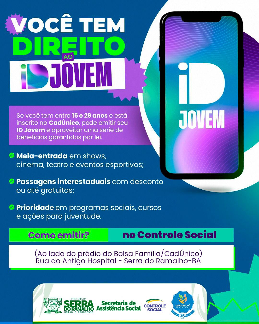 Jovens de 15 a 29 Anos Podem Emitir ID Jovem e Garantir Benefícios em Serra do Ramalho