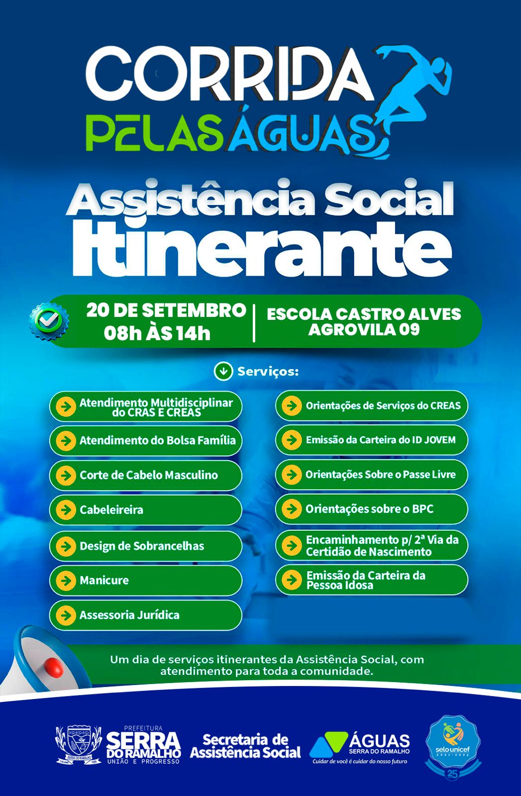 Assistência Social Itinerante Corrida pelas Águas