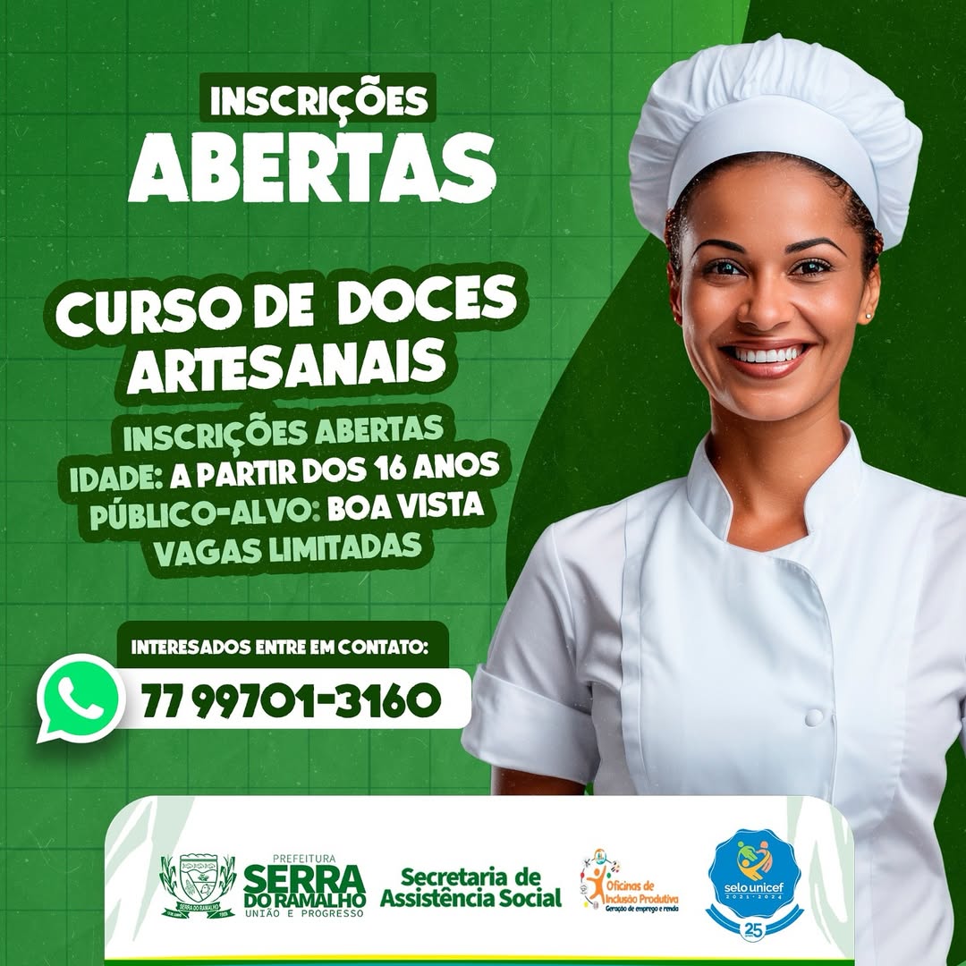 Doce Oportunidade: Curso de Doces Artesanais em Serra do Ramalho