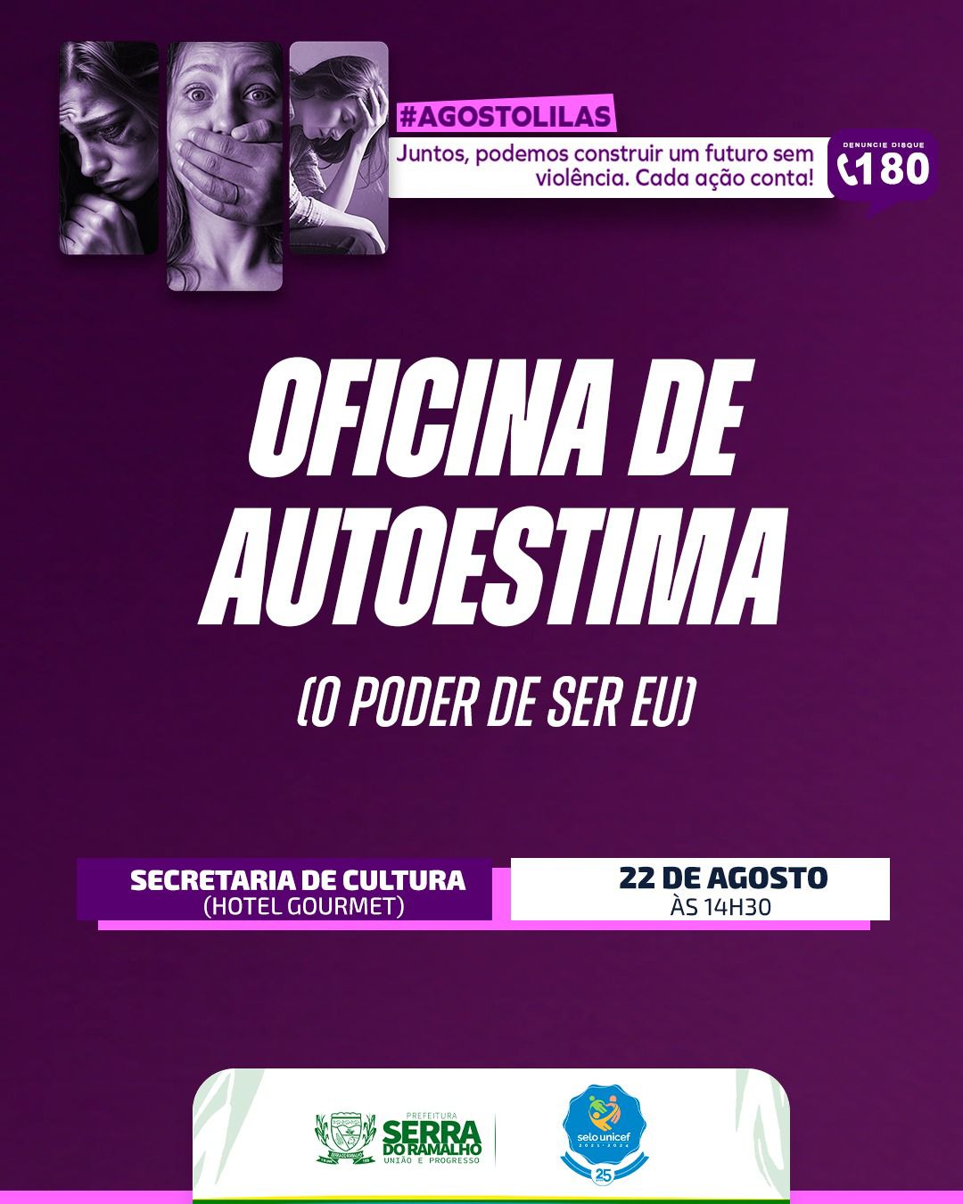 O Poder de Ser Eu: Oficina de Autoestima no Mês Lilás