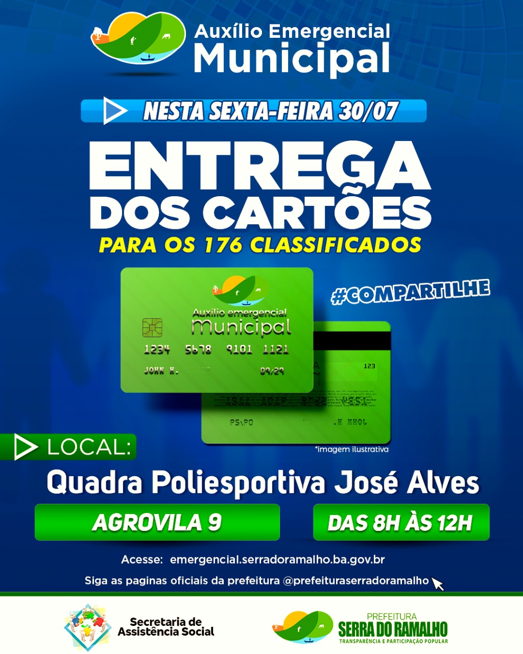 Atenção todos(as) os (as) contemplados (as) do auxílio emergencial municipal de Serra do Ramalho