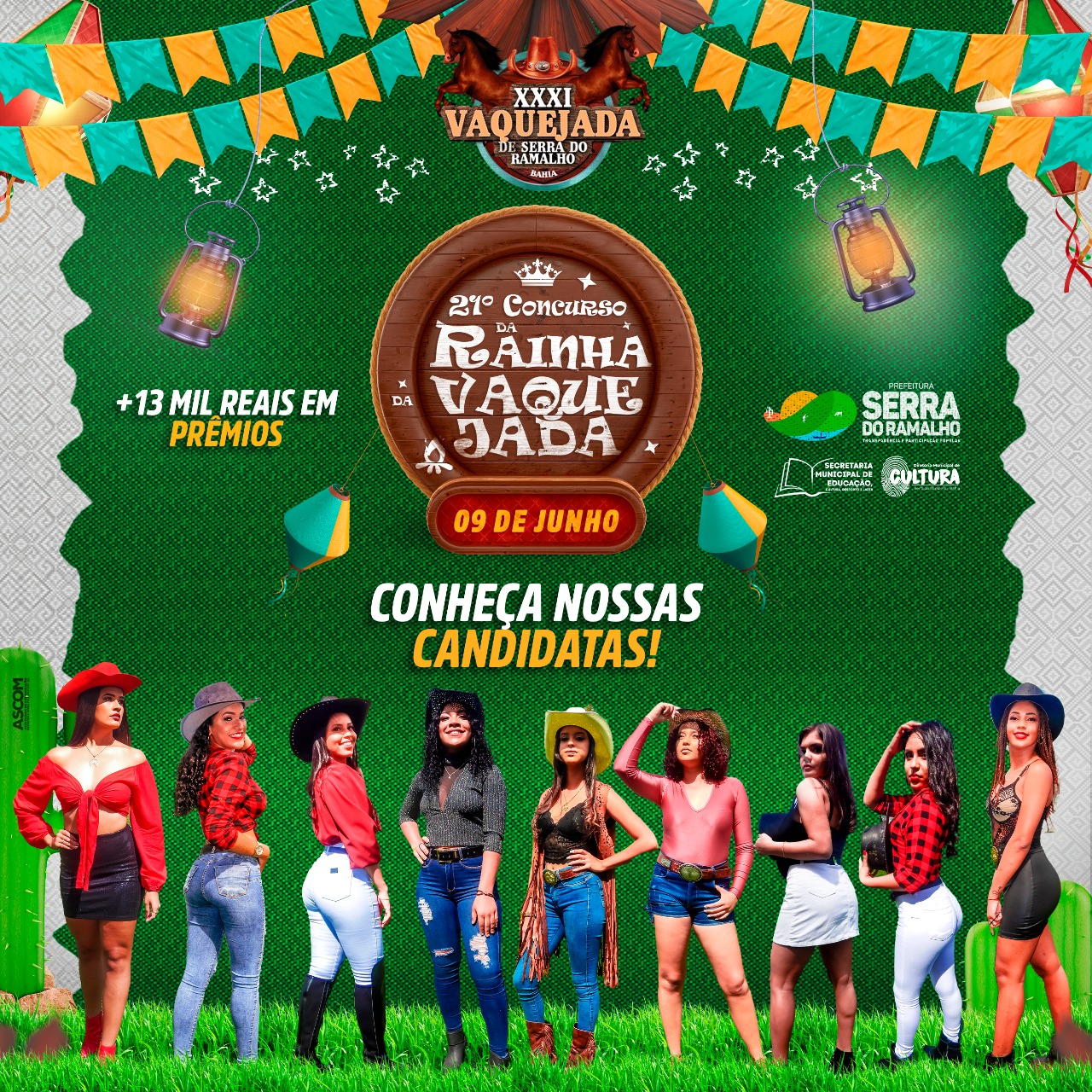 Conheça as candidatas ao prêmio de Rainha da 31a Vaquejada de Serra do Ramalho.