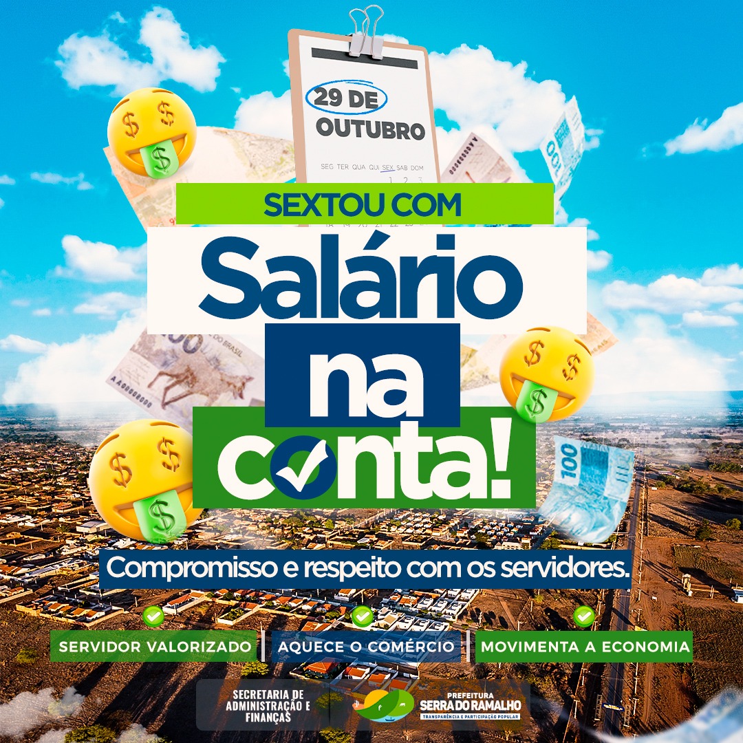 Atenção servidores: #Sextou com salário na conta!