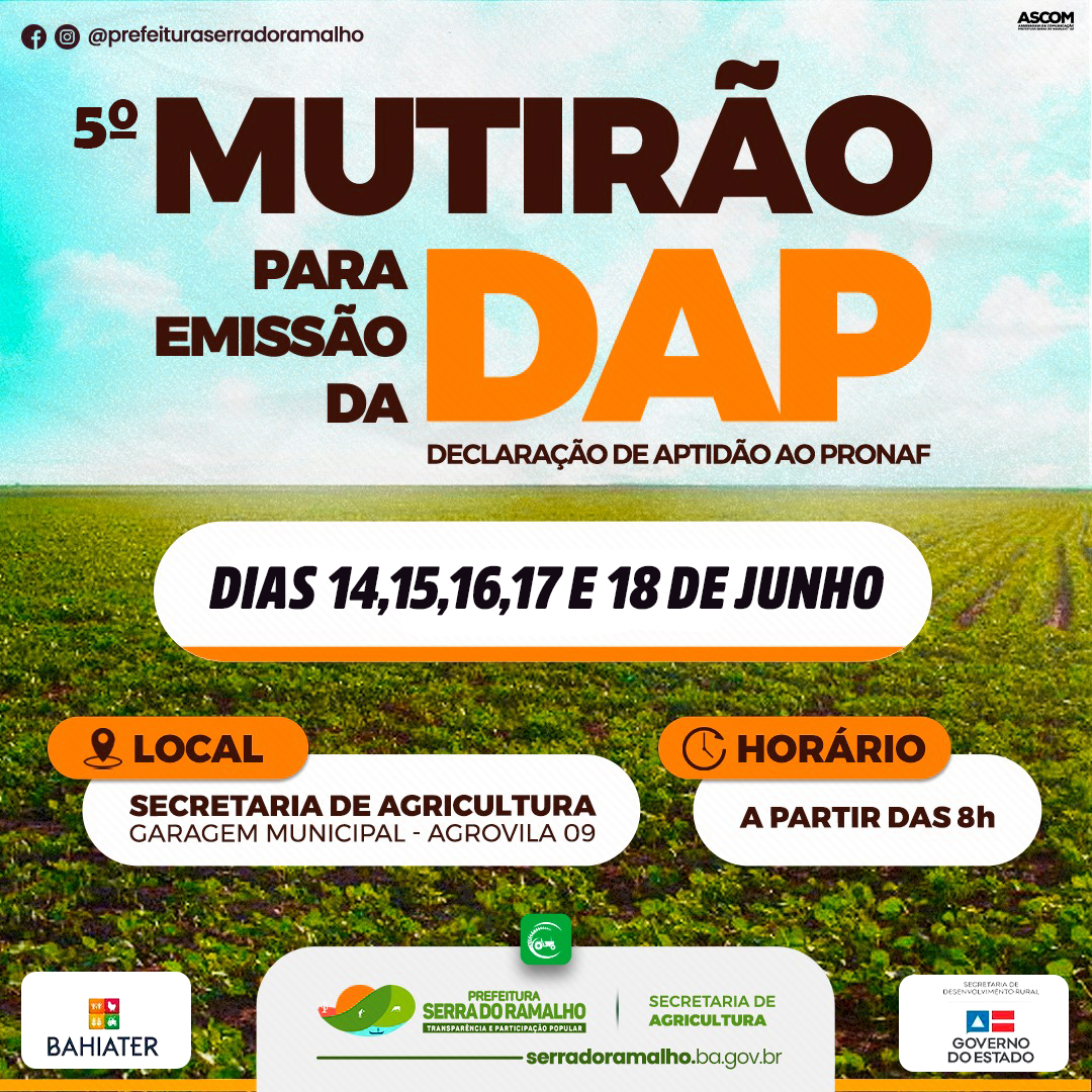 5º Mutirão para a emissão da DAP