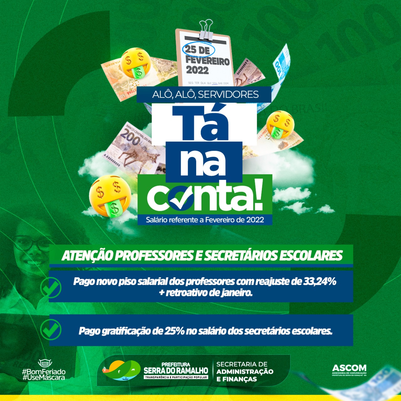 Tá na conta! Sextou com salário na conta!