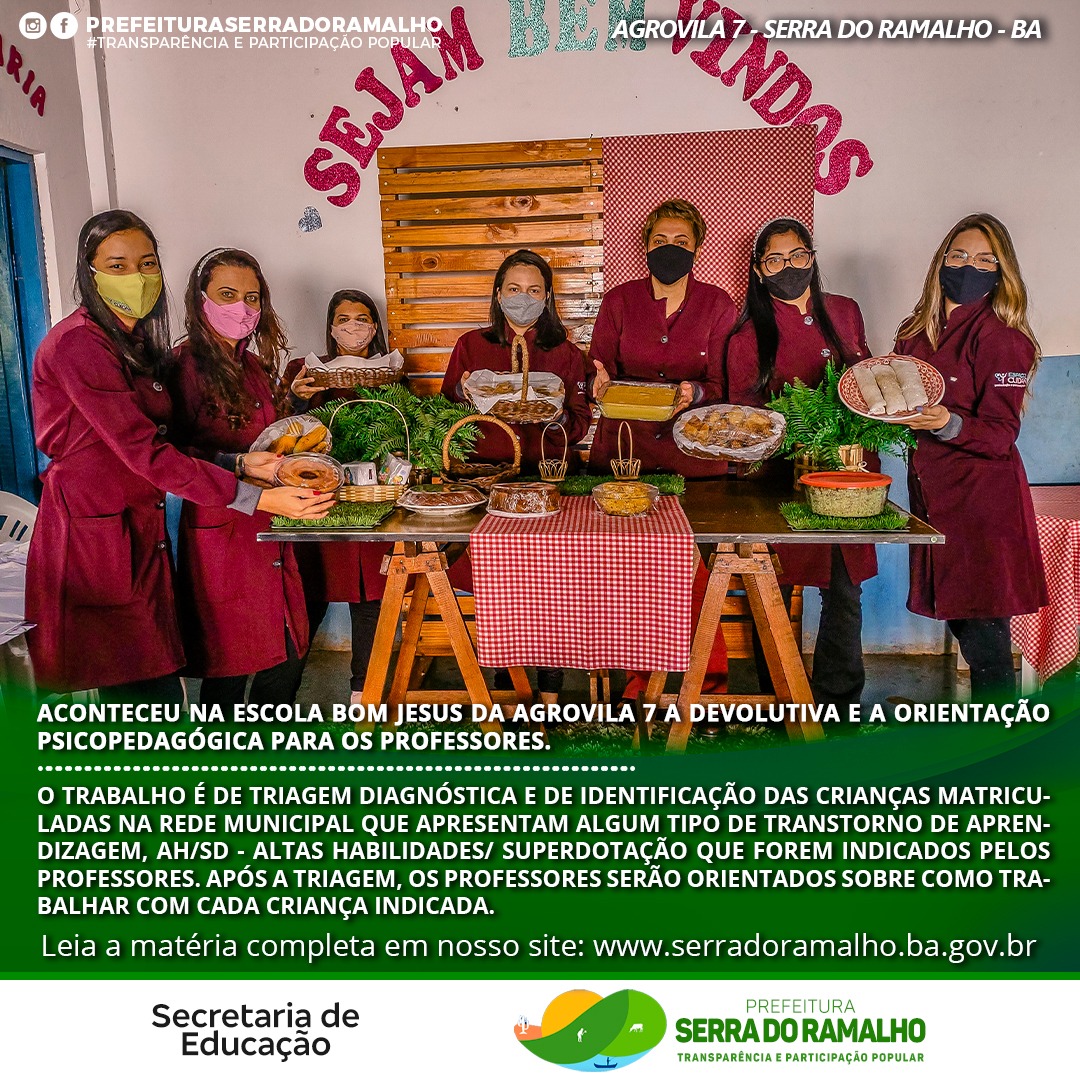 Aconteceu na Escola Bom Jesus na Agrovila 7 a devolutiva e a orientação psicopedagógica para os professores.