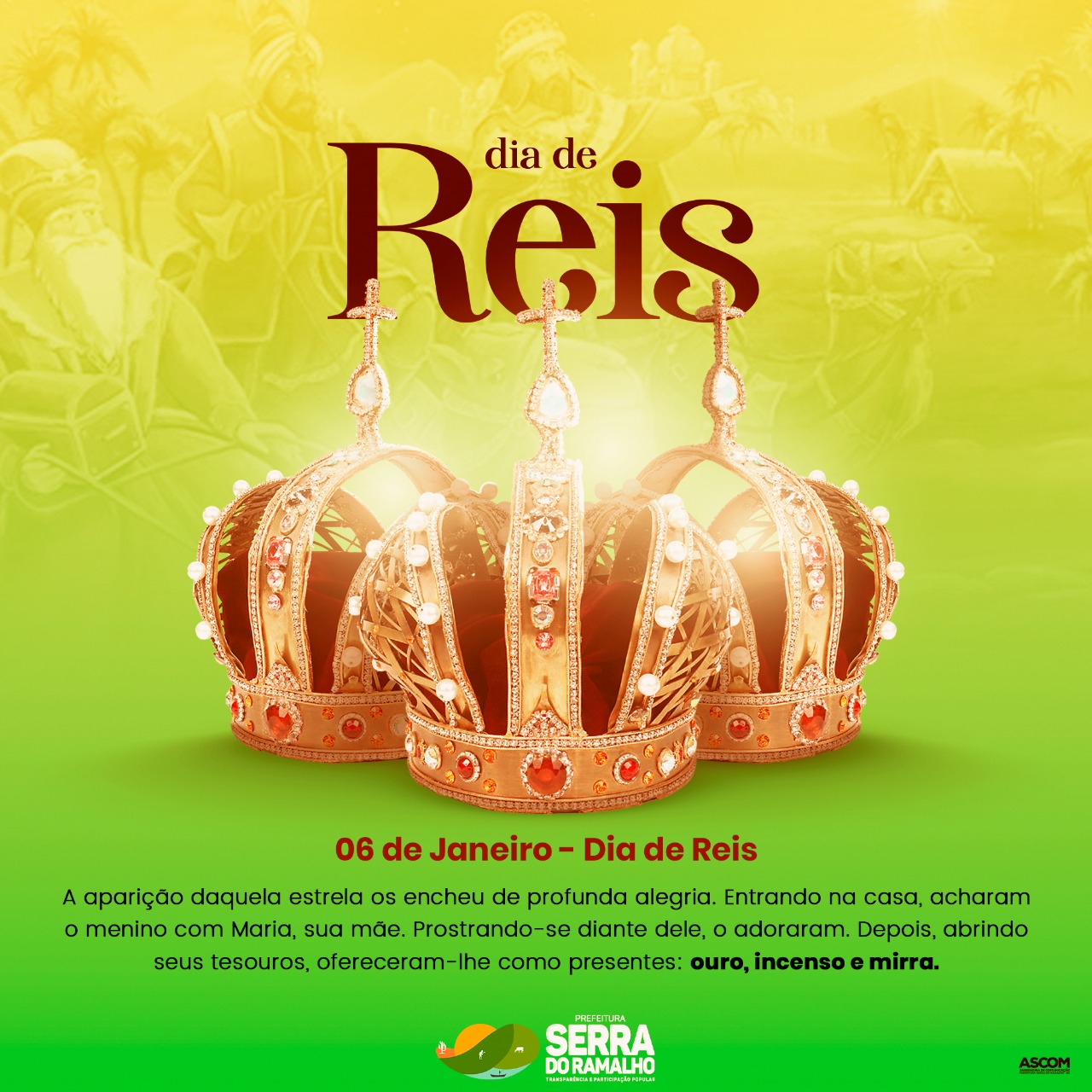 Hoje é dia de reis, uma data religiosa e que faz parte da nossa cultura popular!