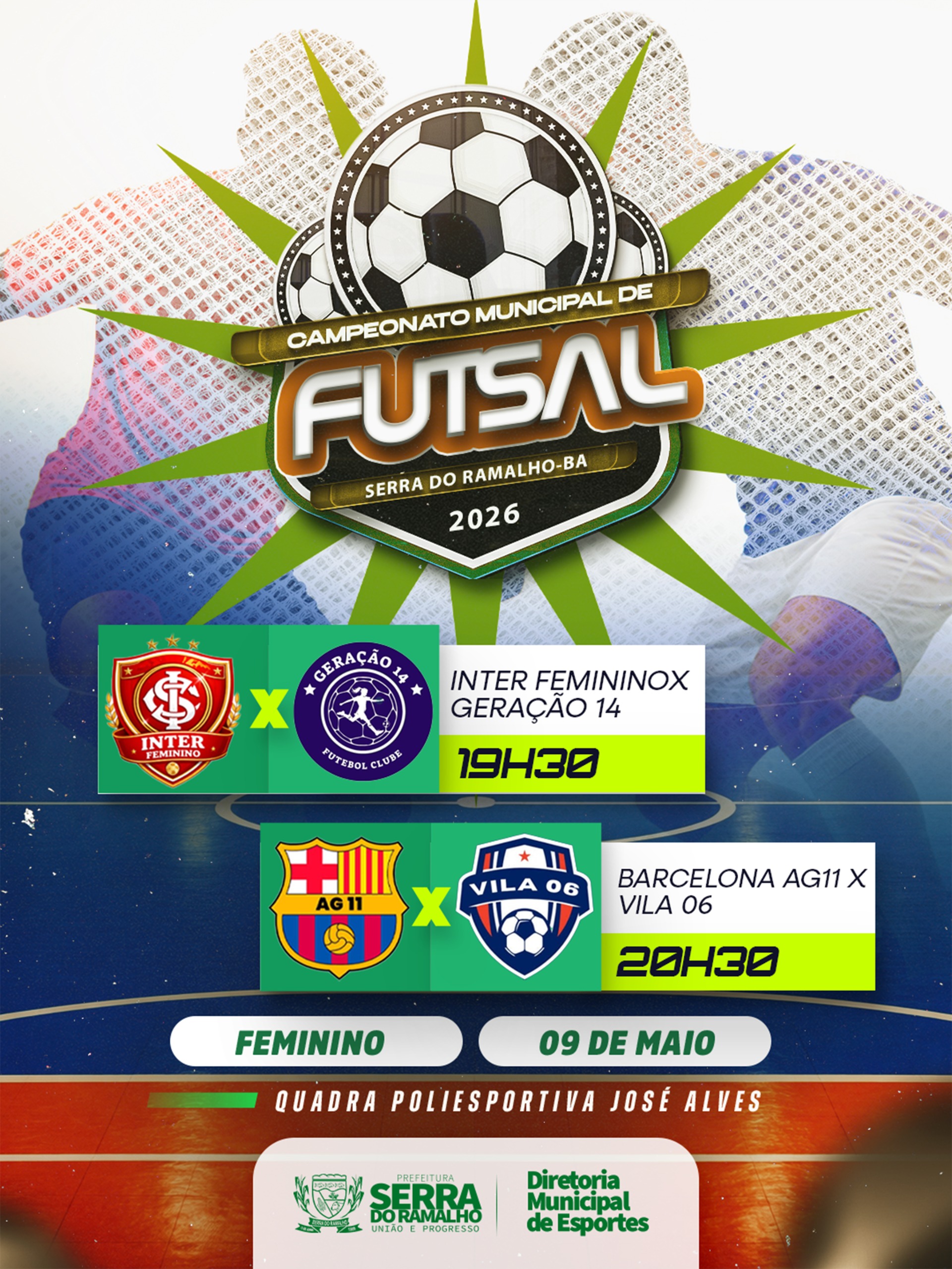 Campeonato Municipal de Futsal Movimenta o Sábado com Rodada do Feminino em Serra do Ramalho