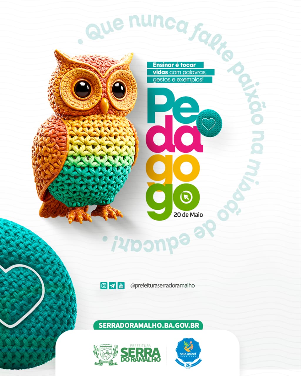 20 de Maio dia do Pedagogo