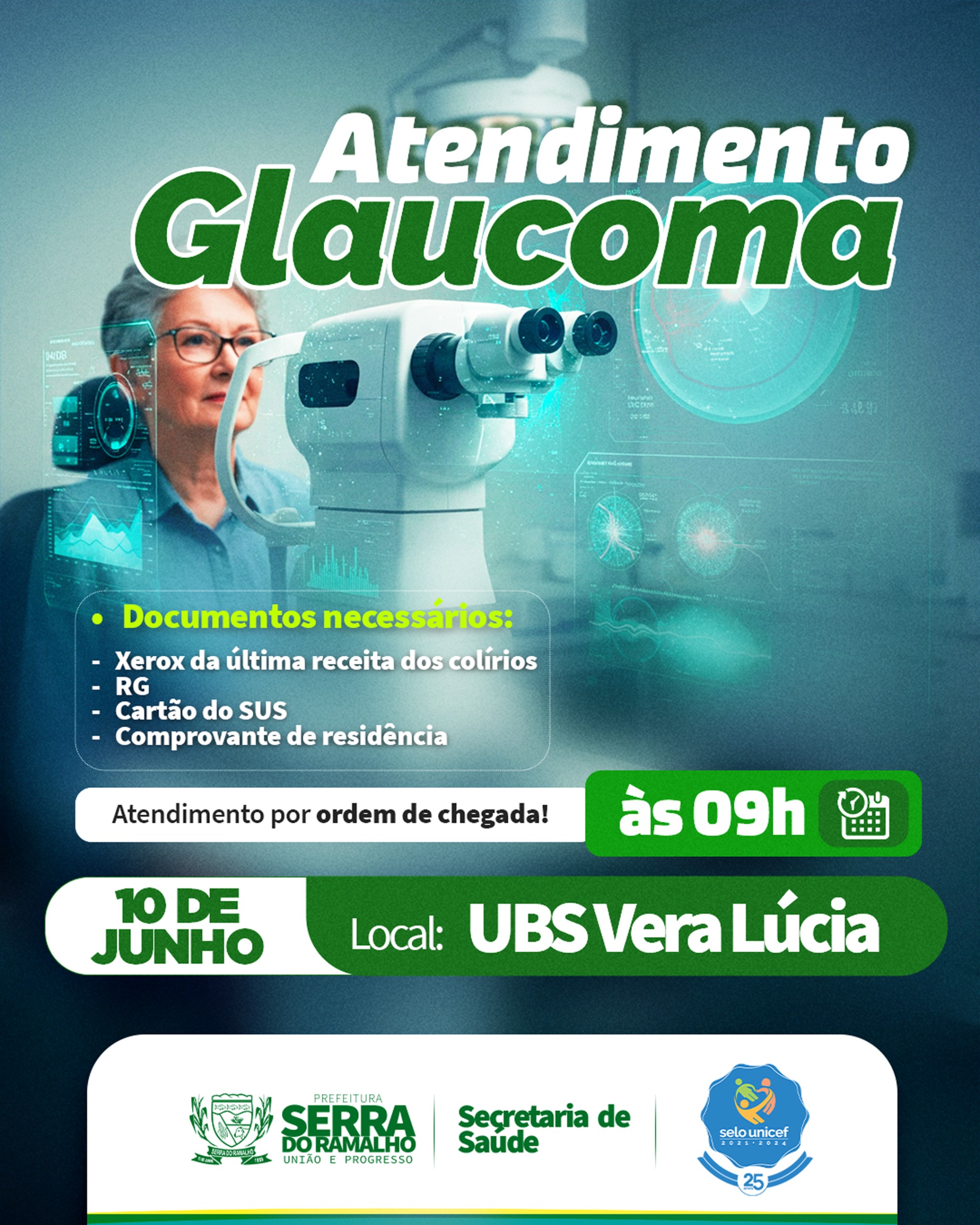 Atendimento especializado para pacientes com glaucoma